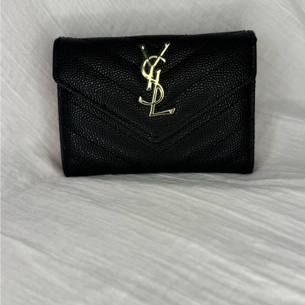 Yves Saint Laurent Black Leather Wallet